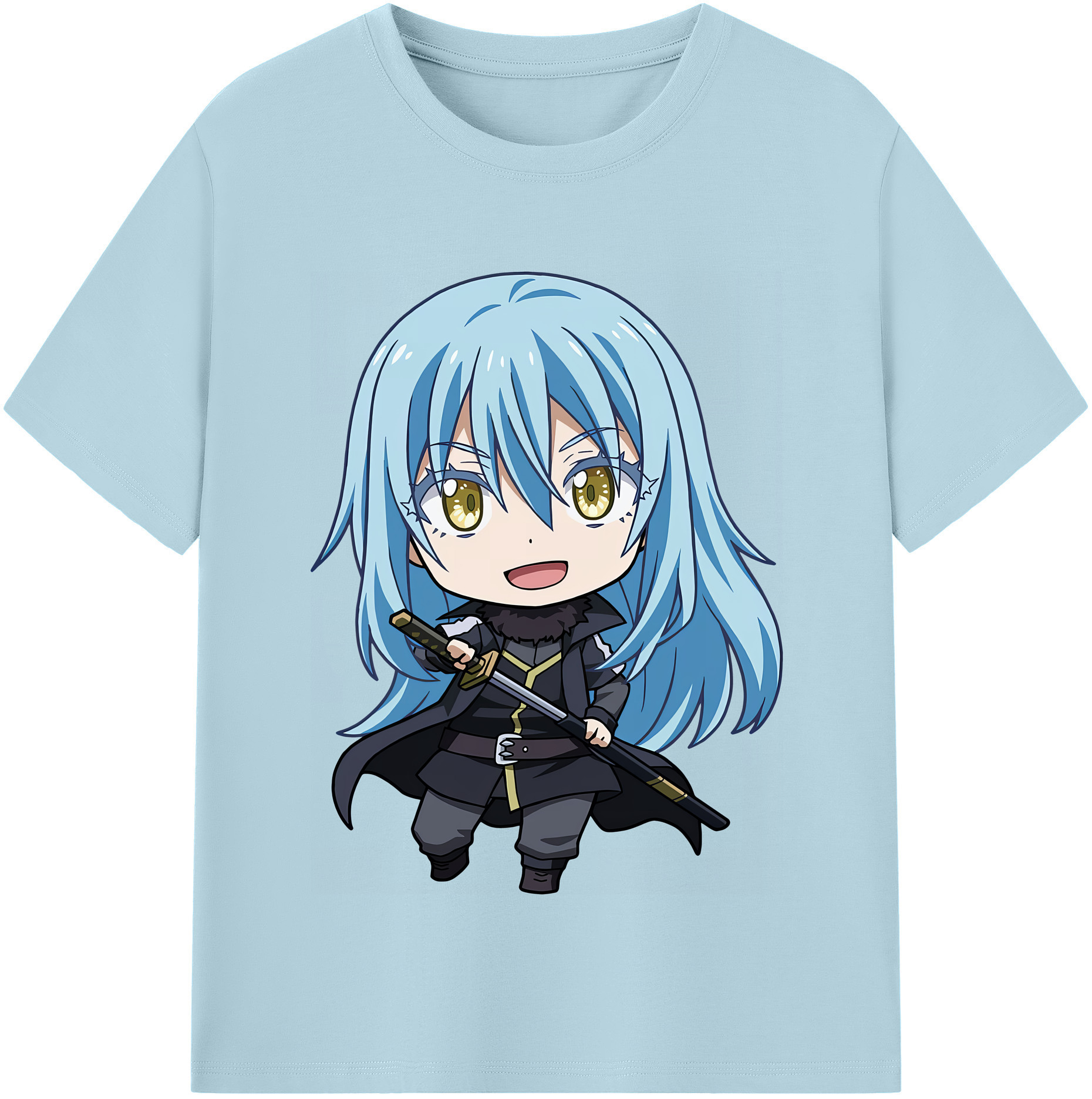 （画像用） 転スラ Regarding Reincarnated to Slime 綿100％半袖Tシャツ（フロントプリント）